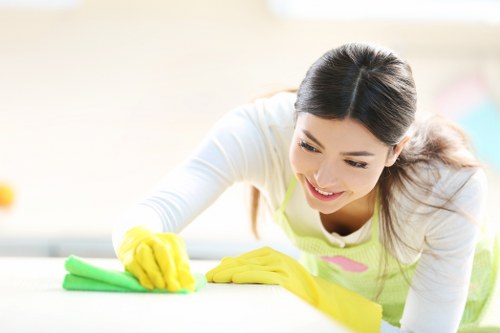 Specialist treating delicate window drapes during curtain cleaning in Locks Bottom