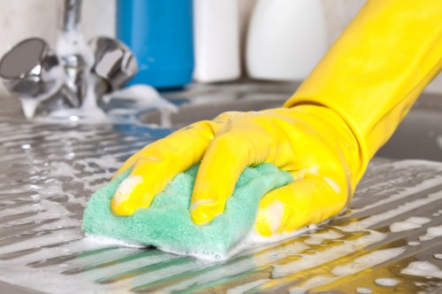 Professional carpet cleaning service in a home interior with fresh, clean flooring